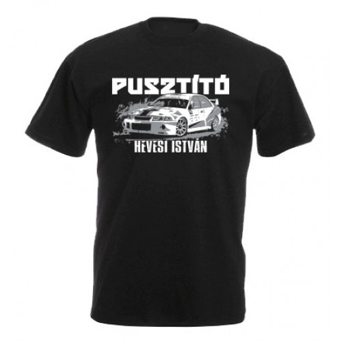 PUSZTÍTÓ férfi póló, fekete PUSZTÍTÓ férfi póló, fekete